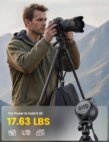 67" Camera Tripod with Rapid Leg Deployment for Video Photo Vlog (Black)