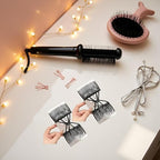 2Pcs Black Adjustable Elastic Hair Comb