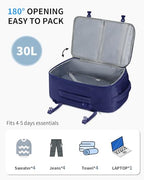 18" Travel Backpack Airlines Approved Personal Item Bag Women Navy (Navy Blue / 18 inch underseat)