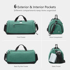 Gym Bag for Women & Men (Textured Green / Large - 23 x 12 x 12″)