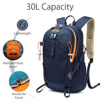 Hiking Backpack 30L Foldable Travel Daypack For Women Men (Navy Blue / 30L)