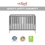 Cozy Nest Convertible Island Crib (Dove Gray/Natural)
