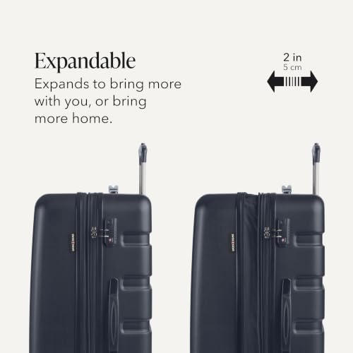 7366 Signature Hardside Expandable Luggage with Spinner Wheels and TSA Lock (2-Piece Set (Weekender/27") / Navy)