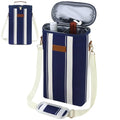 2 Bottle Insulated Wine Carrier Tote (Prussian Blue)