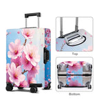 Peach Blossom Luggage Cover Washable Suitcase Protector Anti (Peach blossom / M(fits 24-26Inch suitcase))