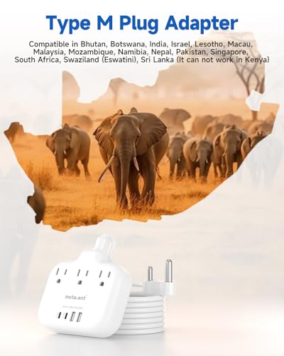South Africa Plug Adapter (Type M-South Africa)