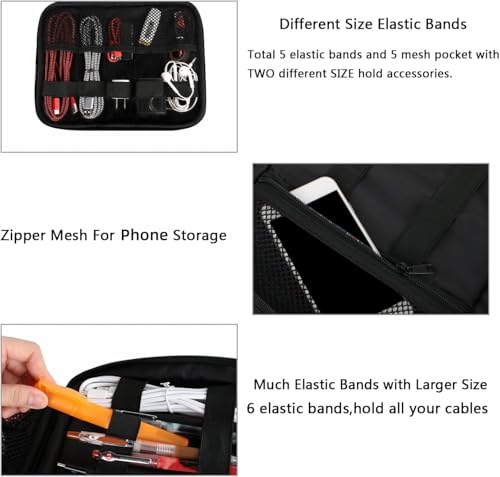 Electronics Travel Organizer (Dark Green / Medium)