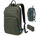Backpack for Men Slim & Expandable Travel Laptop Backpack with USB Charging Port Water Resistant Anti (Olive Green / 17.3”)