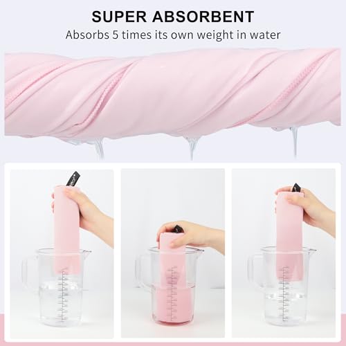 Microfiber Towel Quick Dry Camping & Travel & Gym Towel. Compact (Pale Pink / 60.00" x 30.00")