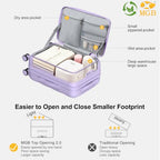 20 Inch Expandable Carry On Luggage Airline Approved (20 inch / Purple)