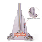 Sling Bag Crossbody Bags for Women Small Cross Body Bag Fanny Packs Chest Sling Purse for Daily Travel Leisure Sport (Purple)