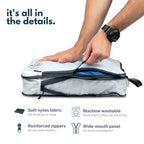 Large Compression Packing Cubes 4 (White/Grey 4 Piece)