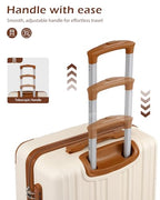 Luggage Lightweight and Durable Hardshell (apricot white / L(28in))