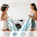2 Pack Microfiber Beach Towel (2 Pack- Blue Brown / 75”x 35”)
