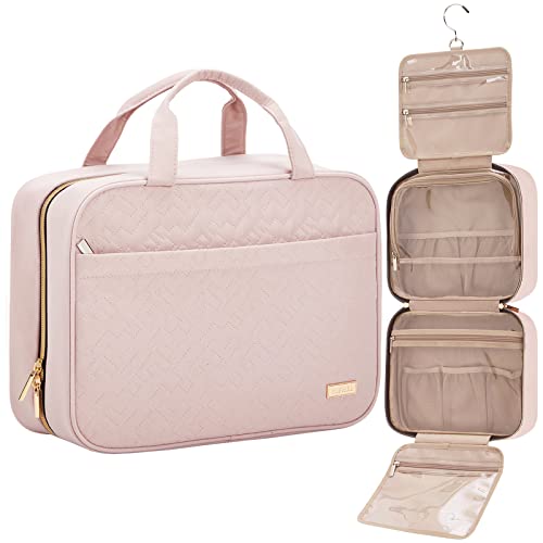Travel Toiletry Bag for women (Large / Pink)