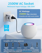 Pro” Universal Travel Adapter 3 USB (3C+2A 28W / White)