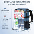 Large Backpack Cooler 49 Can Waterproof Insulated Leakproof Beach (Blue / 49 Can)