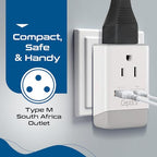 South Africa Travel 2 Pack Plug Adapter QC 3.0 & PD (white gray)