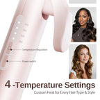 1.5 Inch Extra Large Curling Wand for Long Hair (Pink)