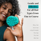 2 Pack Large Scalp Massager Scrubber Shampoo Brush for Hair Growth (01- Green & Black)