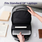 Extra Large Laptop Backpack 18 Inch (Grey Black / 18 Inch)