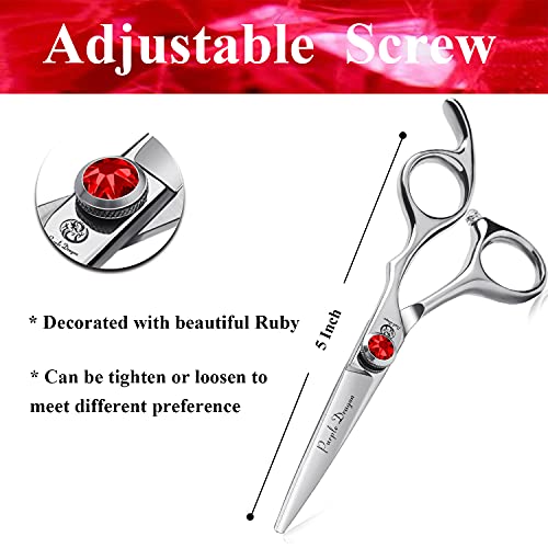 5.0 inch Silver Barber Hair Cutting Scissors (5 Inch (Pack of 1))