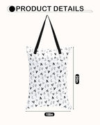 ALVABABY 2 Pack Large Wet Dry Bag Waterproof Hanging Cloth Diaper with Double Zippered Pockets 25x18 inches 2HL04 (Colorful and black hearts)