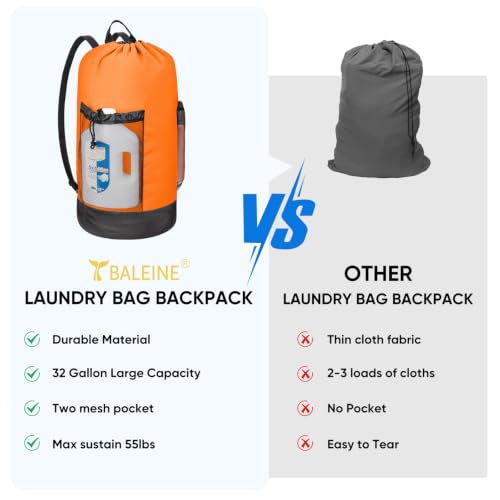 120L Laundry Bag Backpack (120L / Orange)