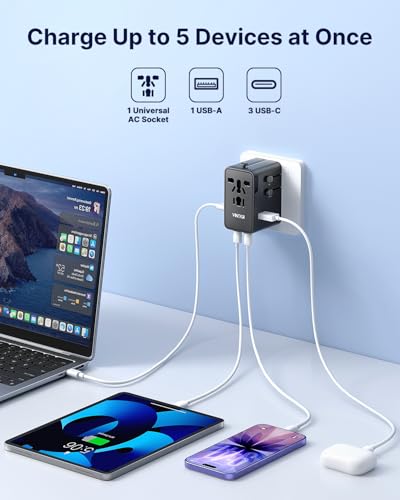 Universal Travel Adapter 70W GaN (70W Black1)
