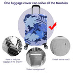 Travel Luggage Cover (Blue / L: Fit 26-28 Inch Luggage)