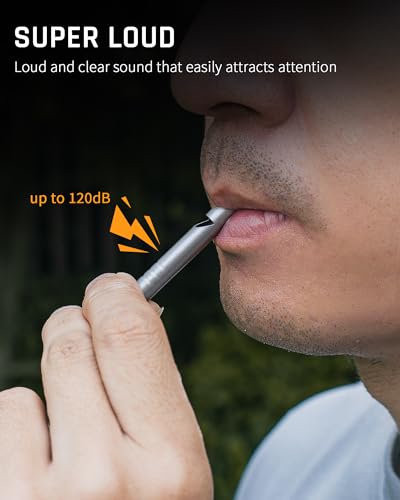 Titanium Emergency Whistle (Gray-2PCS)