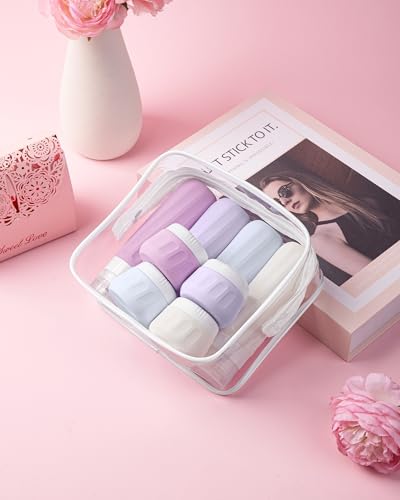 Travel Size Toiletries 8 Pack (3oz bottle 1oz jar / Lavender)