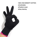 Heat Resistant Gloves for Hair Styling (2 Piece Black)