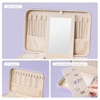 Travel Jewelry Case for Women Girls (Purple / Large (10"W*6.69"D*2.17"H))
