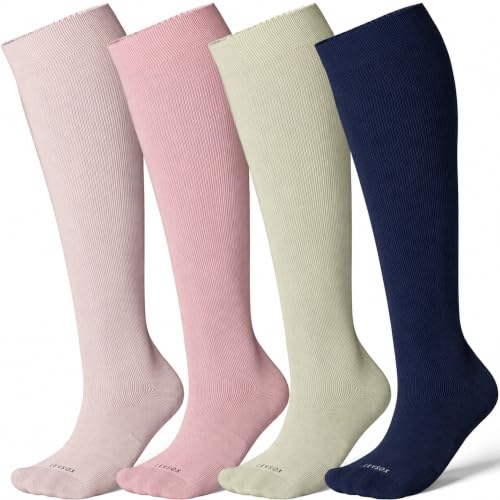 Viscose Made from Bamboo Compression Socks for Women&Men 20 (Medium / 4 Pair-mix9)