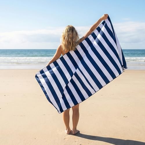 4 Pack(8Pcs) Microfiber Travel Towel, Beach Towel Quick Dry Towel Camping Towel Super Absorbent Compact Lightweight Sports Gym Towels for Beach, Gym, Hiking, Pool, Backpacking, Bath, Yoga (L 60"x30"+24"x15" / Navy Blue+green+pink+grey)