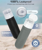 Travel Bottles for Toiletries 6 Pack (Black)