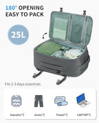 17'' Travel Backpack Airlines Approved Personal Item Carry On Bag Grey (Grey / 17 inch underseat)
