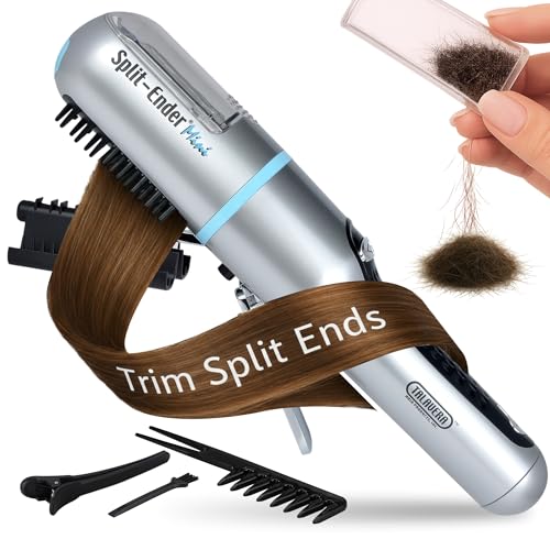 Mini Cordless Split End Hair Trimmer for Dry (Blue / AAA Battery-Powered)