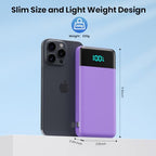 Portable Charger Power Bank for iPhone with Built (Purple)