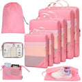 Compression Packing Cubes for Travel (10 Mesh/Pink / 10 Set)