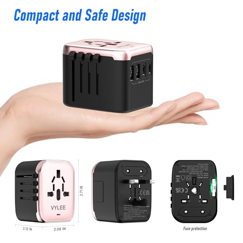 Universal Travel Adapter (Rose Gold)