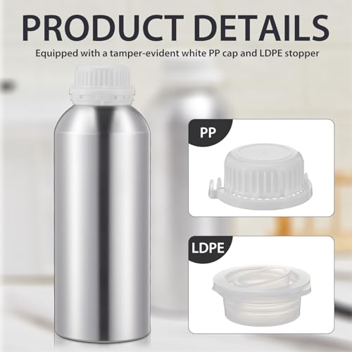 2 Pack Aluminum Bottles 1100 ml High (1100 ml)