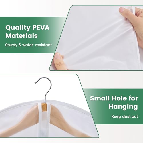 Translucent Garment Bags for Hanging Clothes