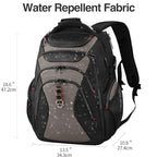 Laptop Backpack 17.3 Inch Computer Backpack for Men (Black/Light Browm / 17.3 inch)