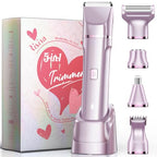 5-in-1 Bikini Trimmer for Women, Self Care Gifts, Full Body Shaver (Rose Quartz)