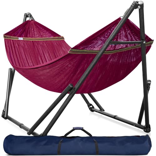 Universal Double Hammock with Stand Included for 2 Persons (1. Red)