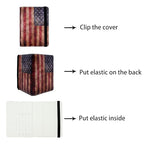 Passport Holder for Women and Men PU Leather Passport Cover for Travel (American Flag / One Size)