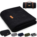 100% Wool Blanket (Smoky Black / Medium)