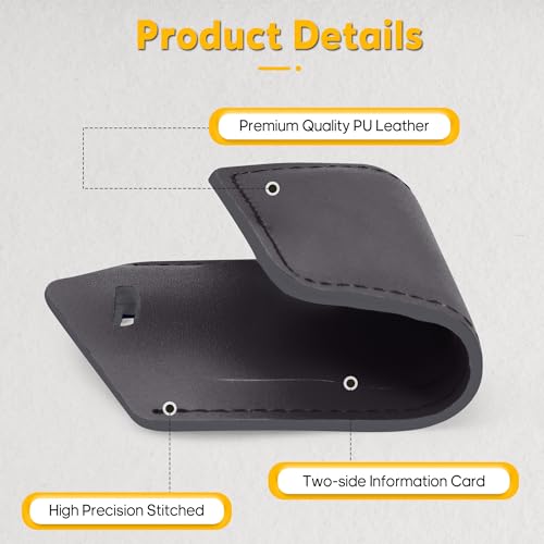 8 Pack Leather Luggage Tags for Suitcases Travel Tag (Deep Grey)